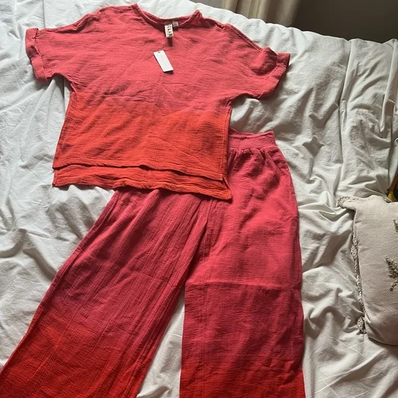 Anthropologie Dolan Left Coast Wide-Leg Lounge Set - Picture 4 of 9